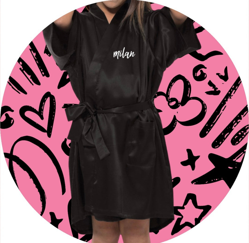 Kids Silky Satin Robes – The D.Noble Collection