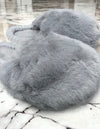 Round Plush Faux Fur Slippers