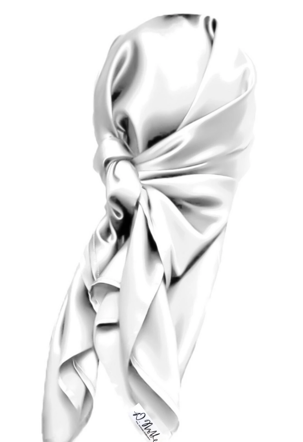 Fashion White Head Bandana Art White Hair Wrap Hair Scarf Headband