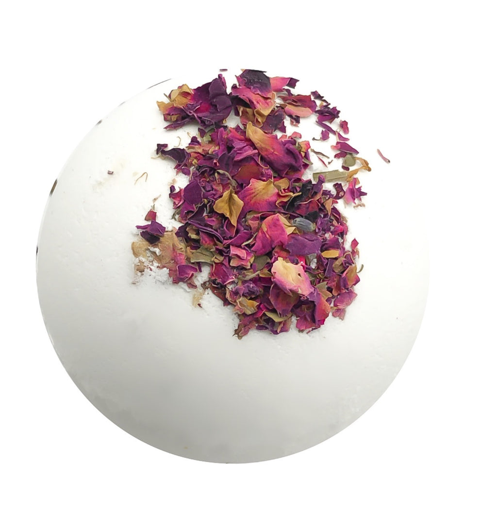Anti Aging - Rose + Dried Rose Petals Organic Bath Bombs