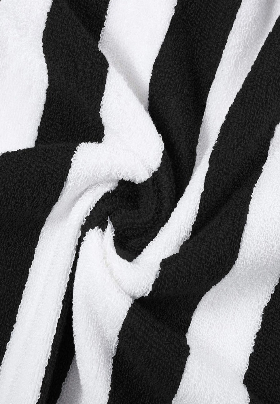Black Plush 100% Egyptian Cotton Oversized Beach Towel
