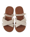 White Cross Strap Sandals