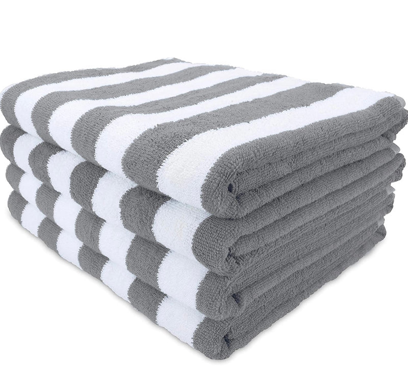 Gray Plush 100% Egyptian Cotton Oversized Beach Towel