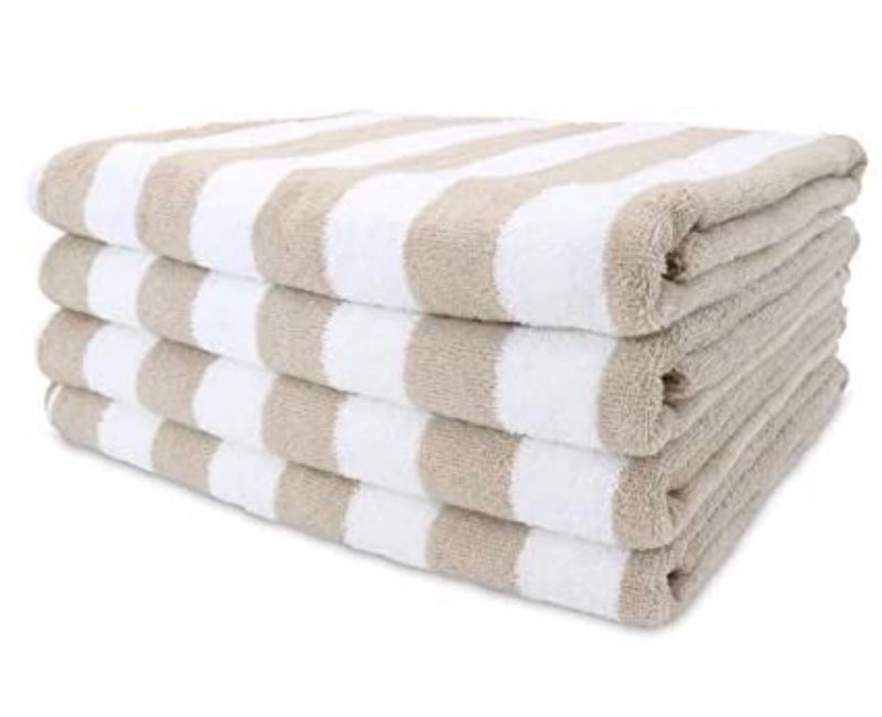 Tan Plush 100% Egyptian Cotton Oversized Beach Towel