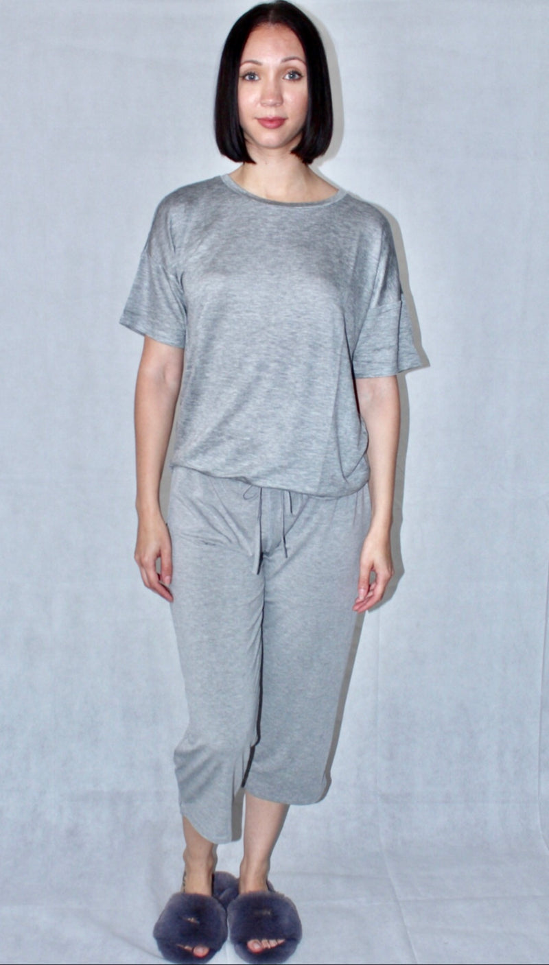 Ida Top and Cropped Pants Jersey Set