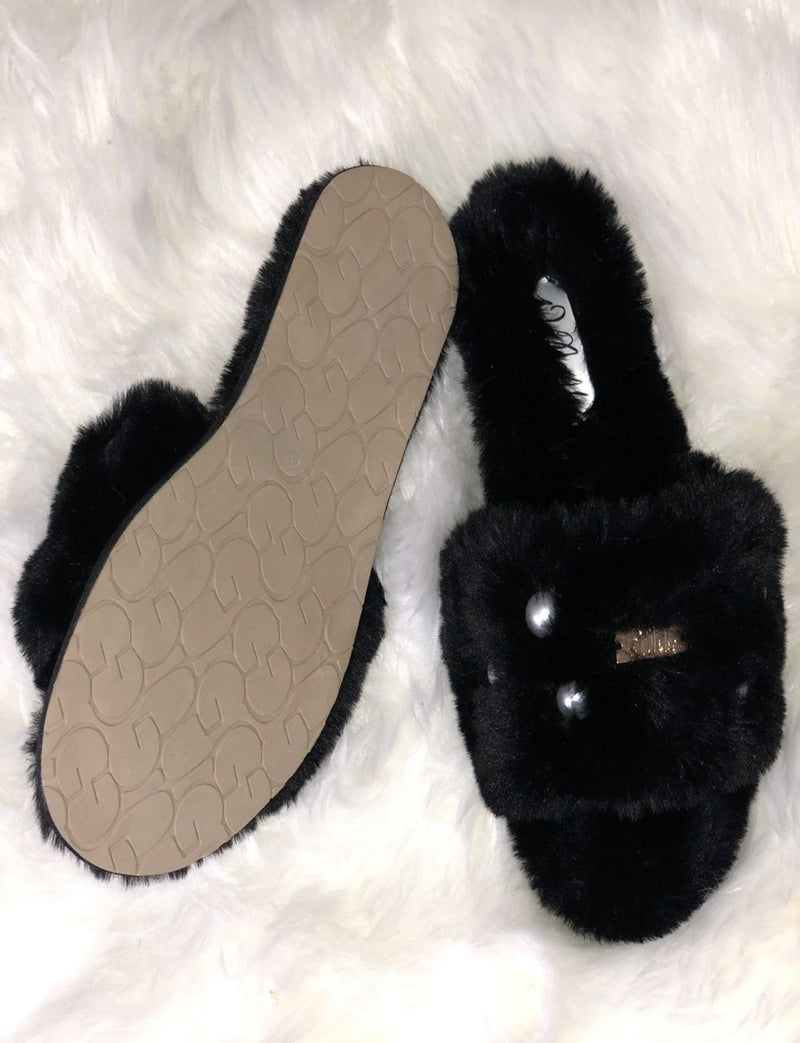 Pearl Faux- Fur Comfort Slippers