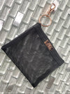 Mesh Face Mask Zippered Key Ring Pouch