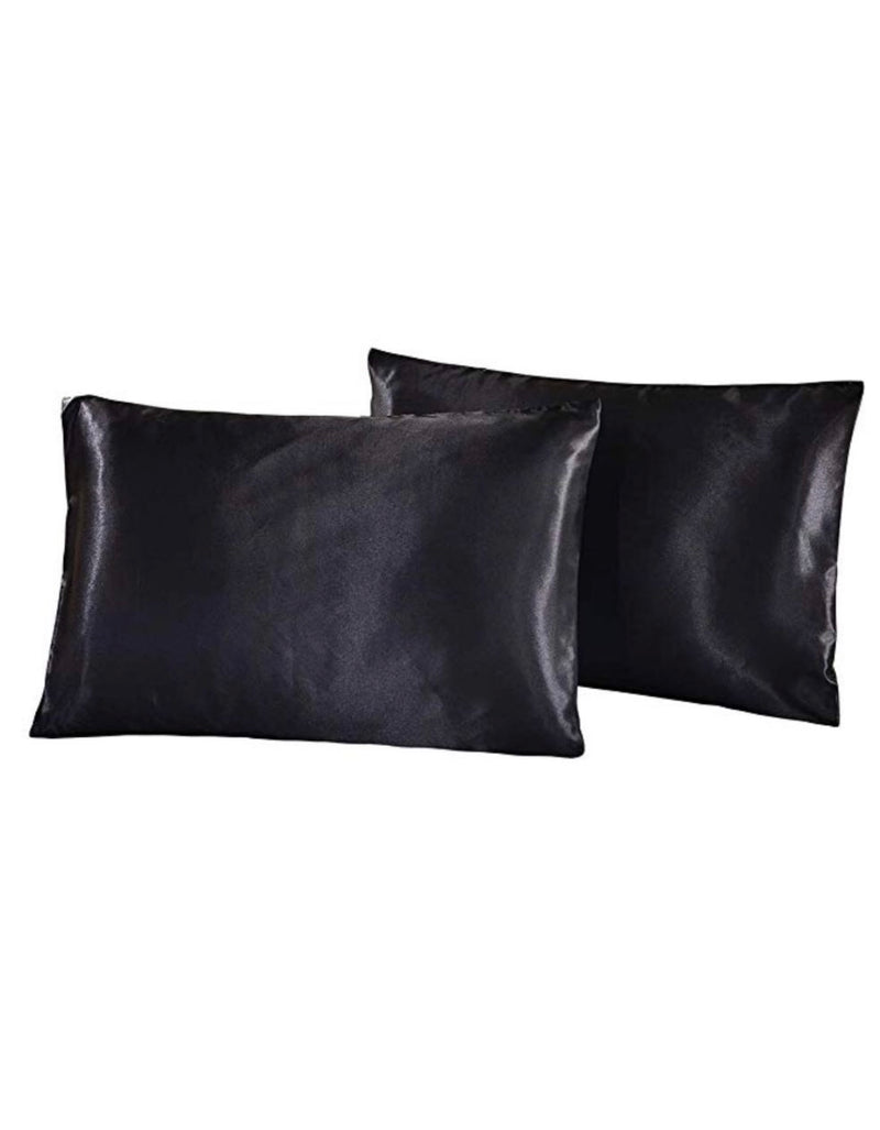 Standard/Queen Black Mulberry Silk Beauty Pillow Cover
