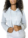 Patrice Differing Hem Long Sleeve Hoodie with Pockets